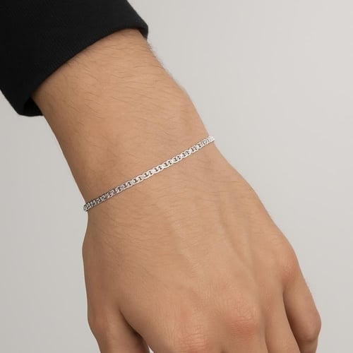 سوارة فضة رجالية رفيعة 925 – خفيفة يومية غير مسببة...