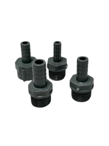 A half-inch plastic connector