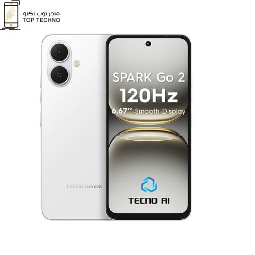 تكنو- جوال تكنو سبارك Go2 ذاكرة 128 جيجا 4G ابيض