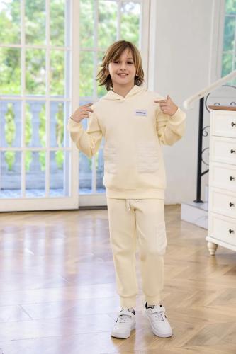 طقم بنطلون هودي اطفال 3015