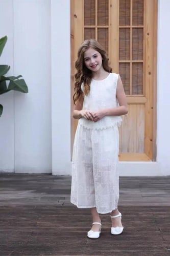 بلوزة بناتي سكري قصير 7213