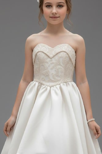 فستان سهرة بناتي ملكي باللون السكري S01239