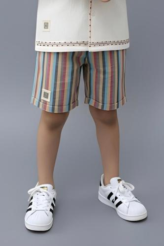 شورت ولادي مخطط بألوان متعددة 4167-