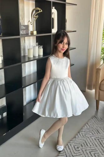 فستان سهرة بناتي سكري بلول S01043