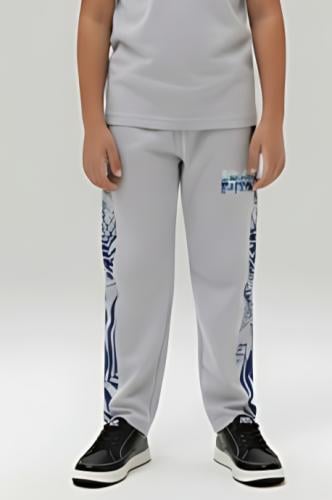 بنطال رياضي أولادي رمادي بتصميم مريح 4033