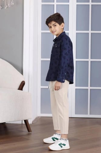 قميص اطفال كحلي اكمام طويله 2969