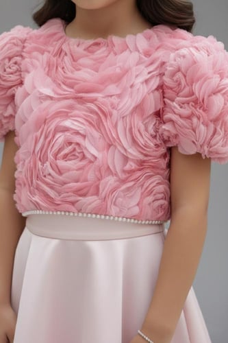 طقم سهرة بناتي ملكي قطعتان من الأناقة المطلقة S012...