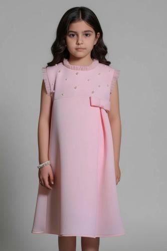 فستان سهرات بناتي وردي S01134