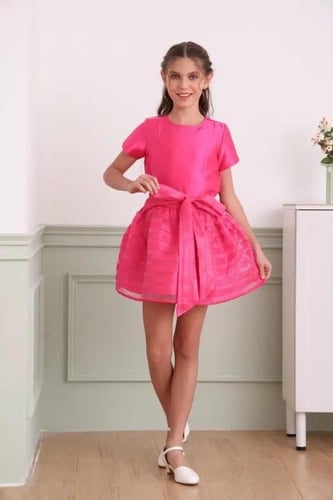 بلوزة بناتي وردي 7024