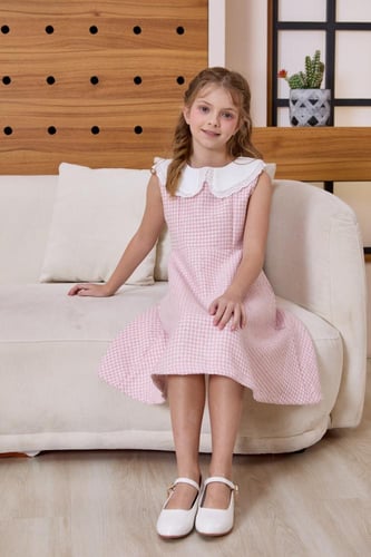 فستان بناتي وردي 7020