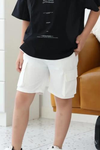شورت ولادي ابيض قصير 4122