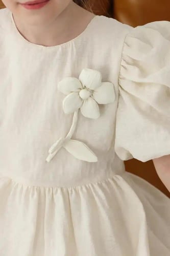 فستان بناتي بيج بوردة بالصدر 7133