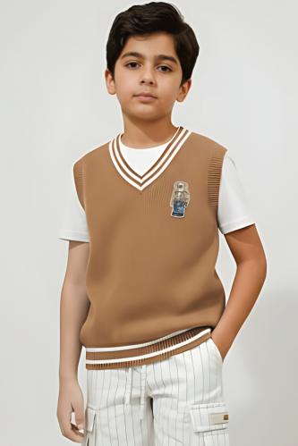 تيشيرت داخلي مع سترة صوف 4197