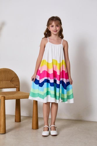 فستان متعدد الالوان 7218