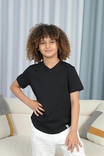 تي شيرت ولادي اسود 2994