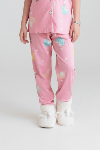 بجامه بناتي بجيب على الصدر 542062