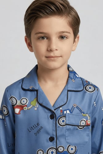 بجامه ولادي بطباعه شاحنات 642029