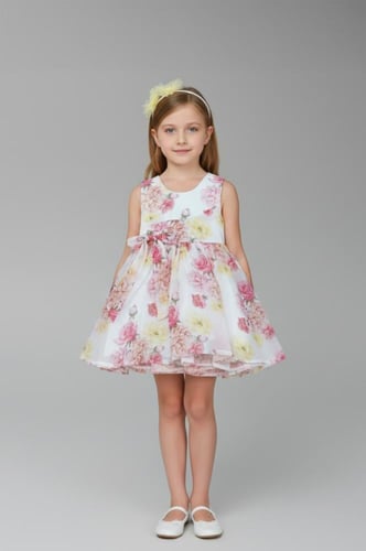 طوق سكري بوردتين صفراءكبيره بنات T-029