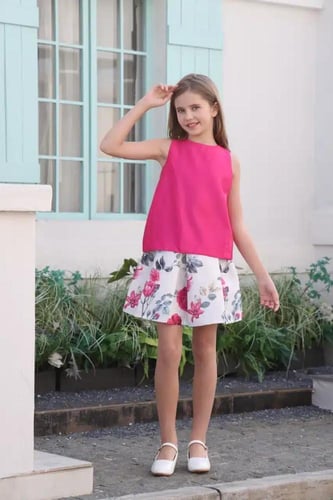 تنورة بناتي مشجر كسرات 7051