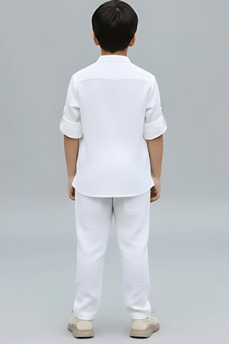 قميص ولادي أبيض برسومات مرحة 4176