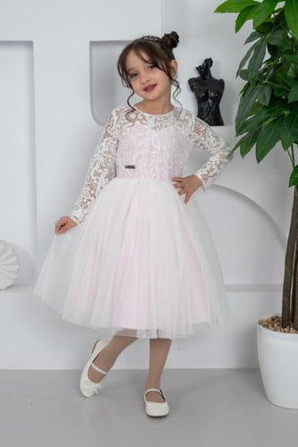 فستان اطفال سهرات تل S01162