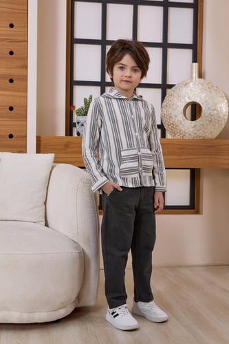 بنطلون ولادي رمادي 4141