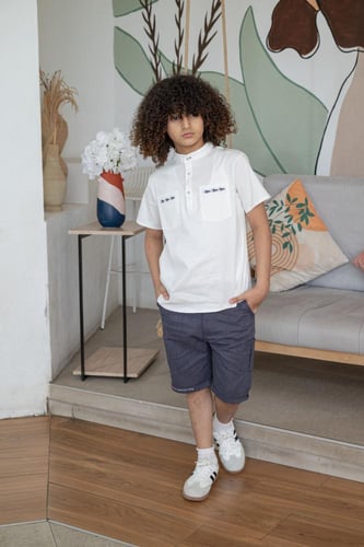 قميص ولادي ابيض كاجول 4149