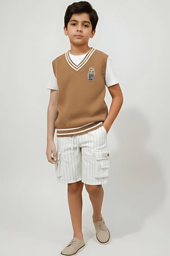 تيشيرت داخلي مع سترة صوف 4197