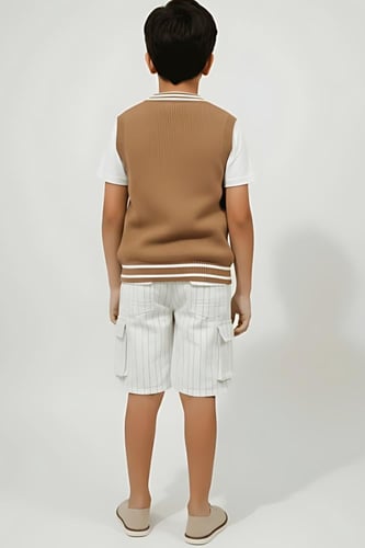 تيشيرت داخلي مع سترة صوف 4197