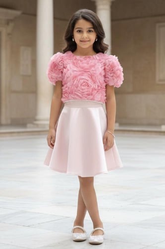 طقم سهرة بناتي ملكي قطعتان من الأناقة المطلقة S012...