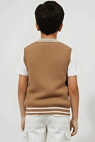 تيشيرت داخلي مع سترة صوف 4197