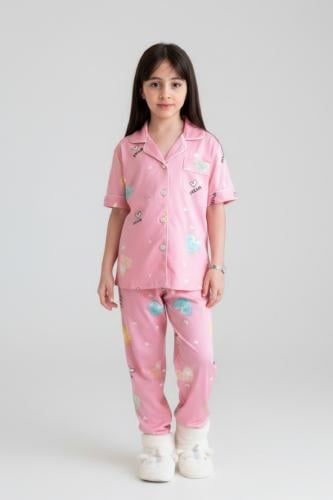 بجامه بناتي بجيب على الصدر 542062