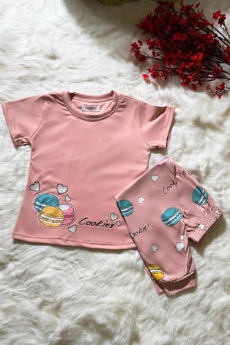 بجامه بناتي طباعة طعام 532704