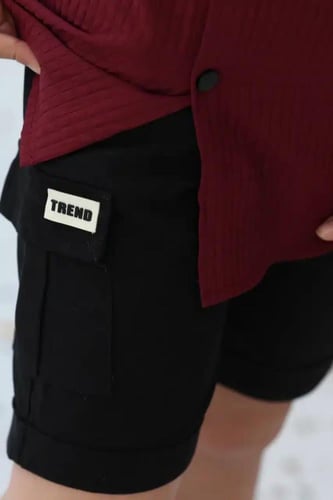 شورت اولاد اسود كلاسيكي 4104