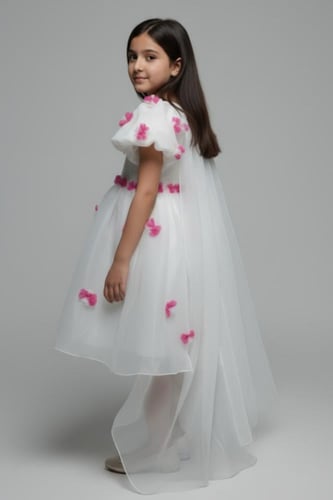 فستان بناتي سهرات ابيض|S01209