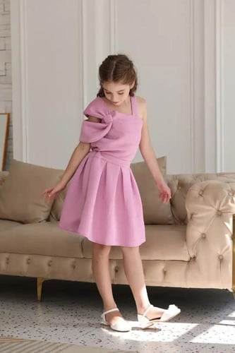 بلوزة بناتي وردي علاقي 7126