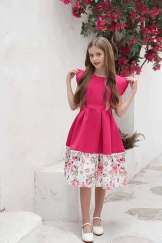 فستان بناتي فوشي كت ناعم 7119