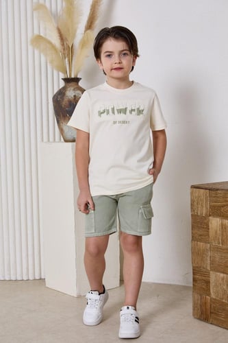 شورت ولادي زيتي 4146-