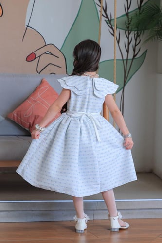 فستان بناتي سهرات سماوي ناعمة S01148