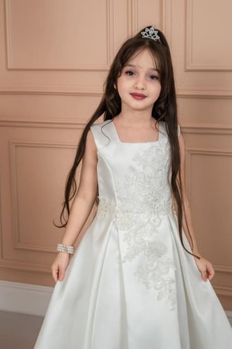 فستان سهرات سكري مطرز S01165