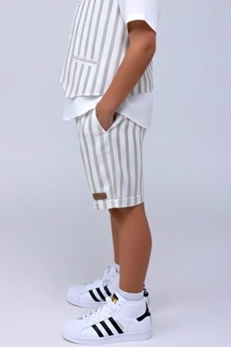 شورت أولادي مخطط 4175