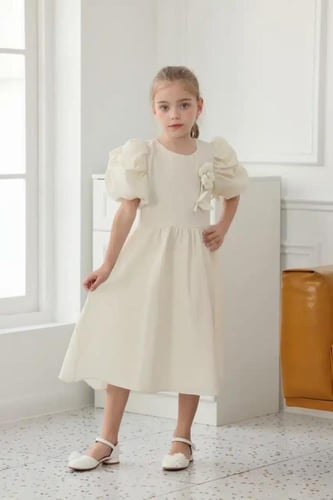 فستان بناتي بيج بوردة بالصدر 7133