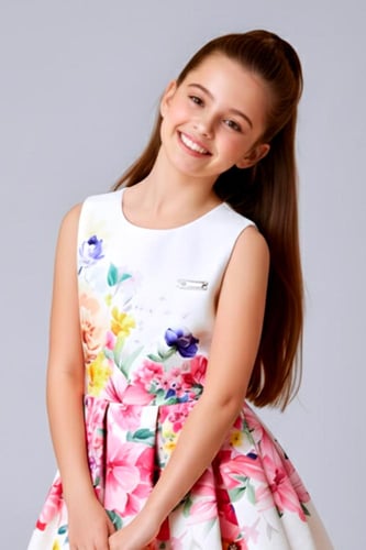 فستان بناتي كت مورد 7184