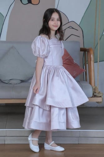 فستان سهرة بناتي لحمي S0894