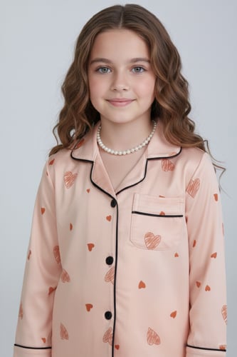 بجامه بناتي جيب على الصدر 542046