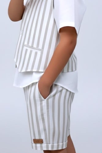 شورت أولادي مخطط 4175