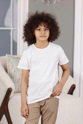 تي شيرت ولادي ابيض رسمه من الخلف 2862