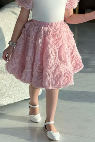 تنورة بناتي مورده 7306-