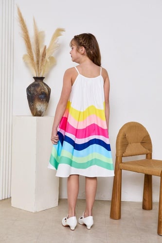 فستان متعدد الالوان 7218