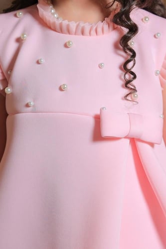 فستان سهرات بناتي وردي S01134